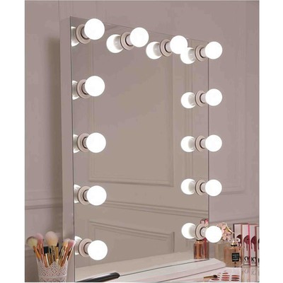 Wall mirror 70x90 with lighting for makeup Hollywo