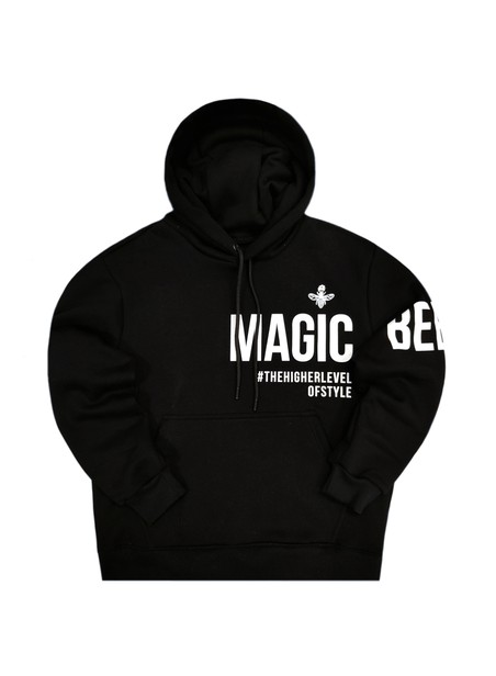 Magicbee sleeves logo hoodie - black