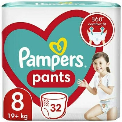 Pampers Pants Maxi Pack No8 (19+kg) 32Τμχ