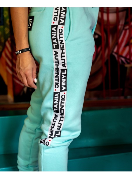 Vinyl art clothing teal authentic signed pants