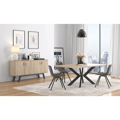 Τραπέζι Δείπνου 158.5x90x78 N9 Λάττε Μελαμίνη 