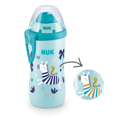 NUK Flexi Cup Changes Colour Παγουράκι Με Καλαμάκι Που Αλλάζει Χρώμα 12m+ 300ml Σε Διάφορα Χρώματα