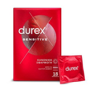 Durex Sensitive-Προφυλακτικά Λεπτά με Κανονική Εφα