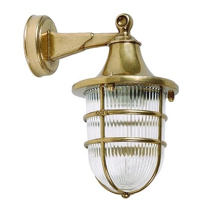 Brass Wall Light Height:28cm Ε27 Ip54