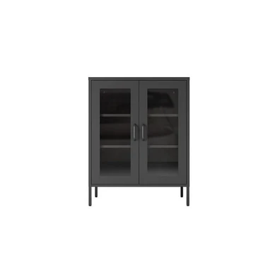 Nextdeco Ντουλάπα Μαύρη Μεταλλική Δίφυλλη Υ102x80x