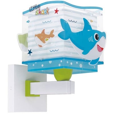 Kid'S Wall Lamp Little Shark 1Xe27