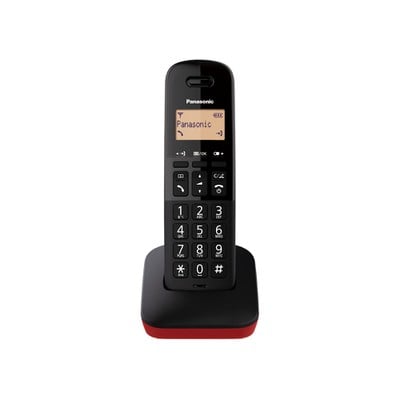 Wireless Telephone Black Red With Exclusion Button