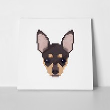 Chihuahua head pixel art 662137249 a