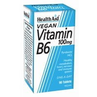 Health Aid Vitamin B6 100mg 90 Ταμπλέτες - Συμπλήρ