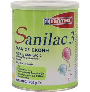 Γιώτης Sanilac 3, Γάλα σε Σκόνη No3 12m+ 400g