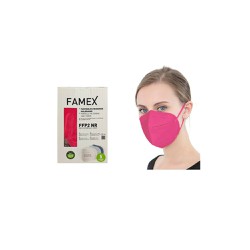 Famex Μάσκα Υψηλής Προστασίας Ενηλίκων FFP2 NR Σκούρο Ροζ 10 τεμάχια