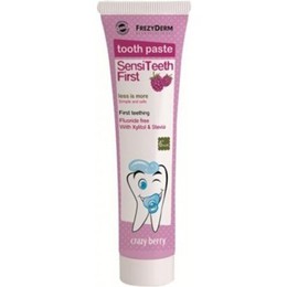 Frezyderm Sensiteeth First Toothpaste, Οδοντόπαστα Πρώτης Οδοντοφυΐας για Βρέφη και Παιδιά 6 μηνών-3 ετών, 40ml που προστατεύει από την τερηδόνα και την δημιουργία πλάκας
