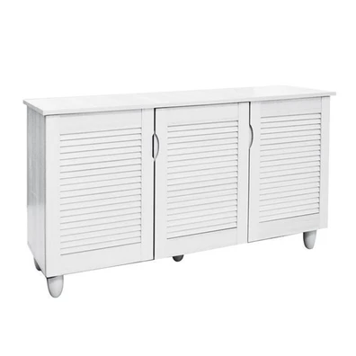 Παπουτσοθήκη με 3 Πόρτες 114x34x68cm Λευκό Ε8373,3