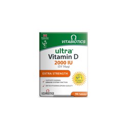Vitabiotics Ultra Vitamin D 2000 IU D3 50mg Συμπλήρωμα Διατροφής Με Βιταμίνη D3 96 ταμπλέτες