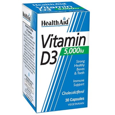 Health Aid Vitamin D3 5000IU 30 Κάψουλες