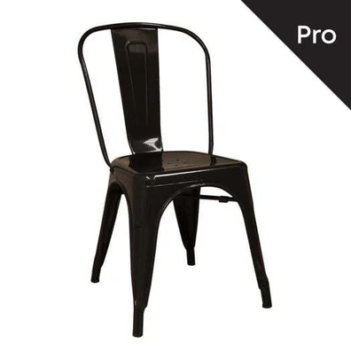Relix Καρέκλα-Pro, Στοιβαζόμενη, Μέταλλο Βαφή Μαύρ