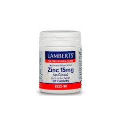 Lamberts Zinc 15mg As Citrate Zinc Dietary Supplement For Immune Stimulation Good Skin & Reproductive Health 90 tablets