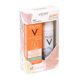 Vichy Promo Capital Soleil Mat SPF50 50ml & Eau Thermal Mineral Water 50ml