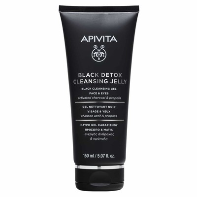 Apivita Black Detox Μαύρο Gel Καθαρισμού Για Πρόσω