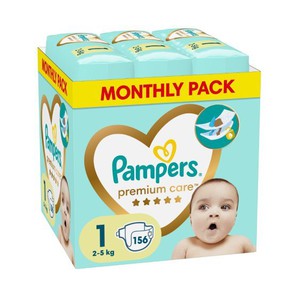 Pampers Premium Care 1 (2kg - 5kg), Monthly Pack 1