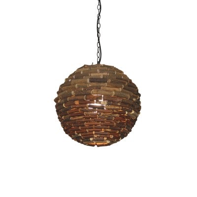 P001 Ball Talk Pendant Lamp Handmade With Natural 