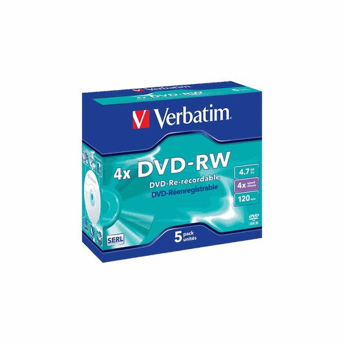 VERBATIM DVD-RW 4.7GB 4X JEWEL 5Τ.