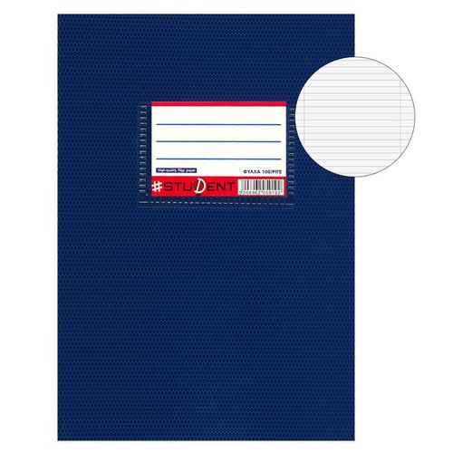 Fletore b5 me vija, blu, 100 fletë