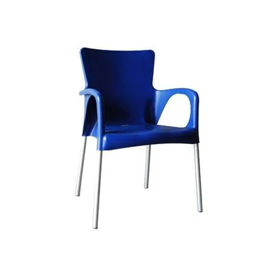 Lara Πολυθρόνα pro Dining Στοιβαζόμενη, alu Silver