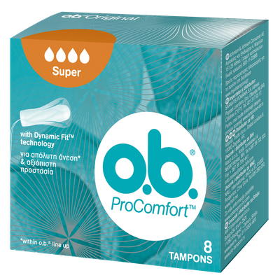 o.b. ProComfort Curved Grooves Super Tampons Ταμπό
