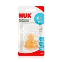 NUK First Choice+ Plus Θηλή Καουτσούκ Μ (6+m), 1τμχ. (10.713.256)