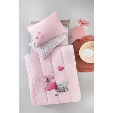 Παιδική Παπλωματοθήκη paw Pinky Suede 165x225 guy 