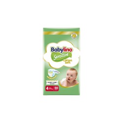 Babylino Sensitive Cotton Soft Value Pack Πάνες Maxi Μέγεθος 4 (8-13kg) 50 πάνες