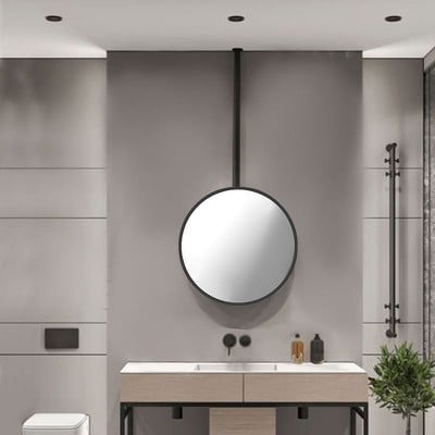 Κρεμαστός καθρέπτης οροφής μπάνιου στρογγυλός Φ60/