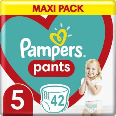 PAMPERS Βρεφικές Πάνες Βρακάκια Pants No.5 12-17Kgr 42 Τεμάχια Maxi Pack
