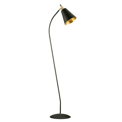 Floor Lamp Metal Φ31cm Black With Gold Ε27 42W Men