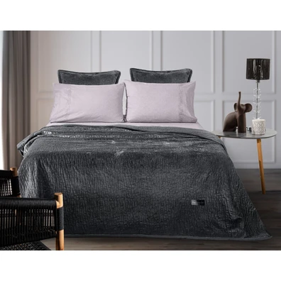 Σετ 2τμχ Κουβέρτα Bolzano Anthracite 160x220 guy L