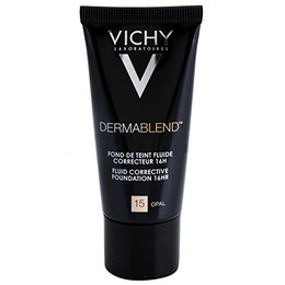 Vichy Dermablend Correcteur N15 30 ml. Διορθωτικό make-up υψηλής κάλυψης με λεπτόρρευστη υφή, κατάλληλο για επιδερμίδες με ατέλειες, απόχρωση 15-Opal.
