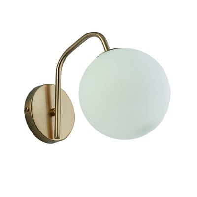 Wall Light Curved Arm Globe E14