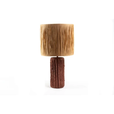Επιτραπέζιο Φωτιστικό Brava Raffia Terracotta (36x