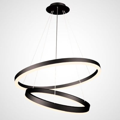 Pendant Light Black Circle D60-D45