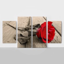 4panel red rose