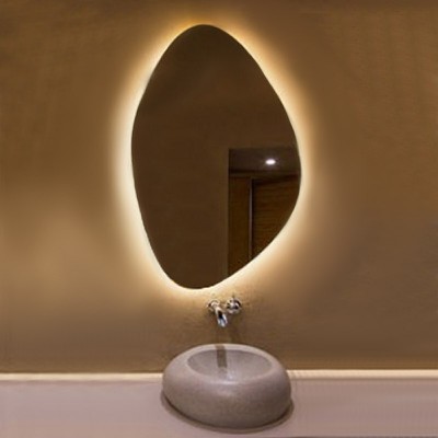 Καθρέπτης μπάνιου Led 60Χ80 σε σχήμα βότσαλου Νο2