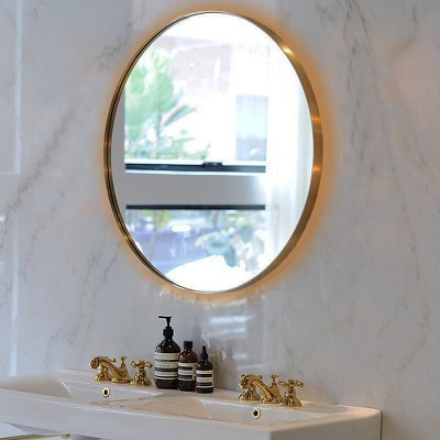Wall mirror with led round Φ60/Φ70/Φ80 with brass 