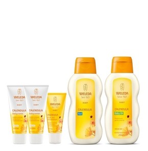 Baby Set 6: 2x Weleda Κρέμα Καλέντουλας Για Αλλαγή
