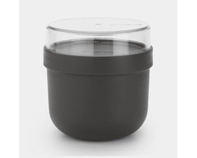 Brabantia Make & Take  Δοχείο Φαγητού Με Χώρισμα Στρογγυλό 0,5L 11X11cm  Γκρι Σκούρο-Απο 100% Ανακυκλώσιμο Πλαστικό