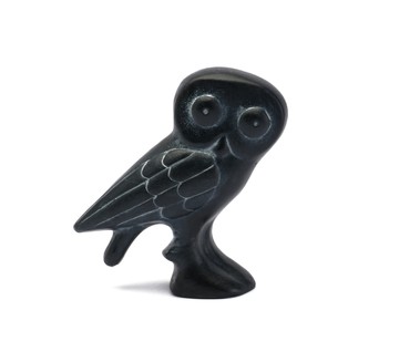 Ceramic owl – small black