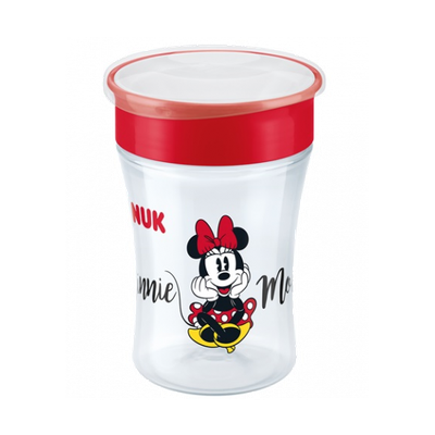 NUK Magic Cup Εκπαιδευτικό Ποτηράκι Με Χείλος & Καπάκι Disney Mickey-Minnie 8m+ 230ml Σε Διάφορα Χρώματα