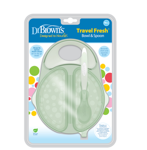 Dr Brown's Bowl and Spoon in Light Green for 4+, 1
