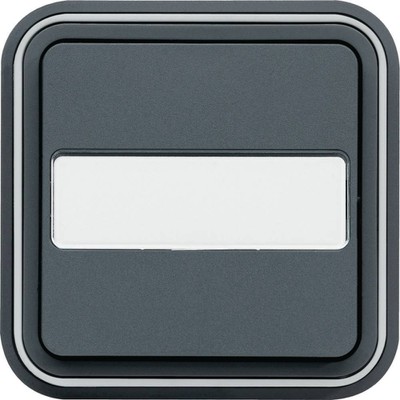 Cybuko Recessed Push-Button With Label IP20 Grey