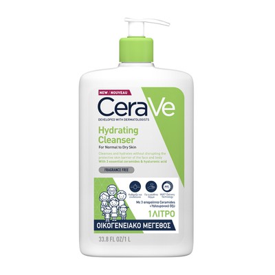 CeraVe - Hydrating Cleanser Κρέμα Καθαρισμού Προσώπου & Σώματος - 1L